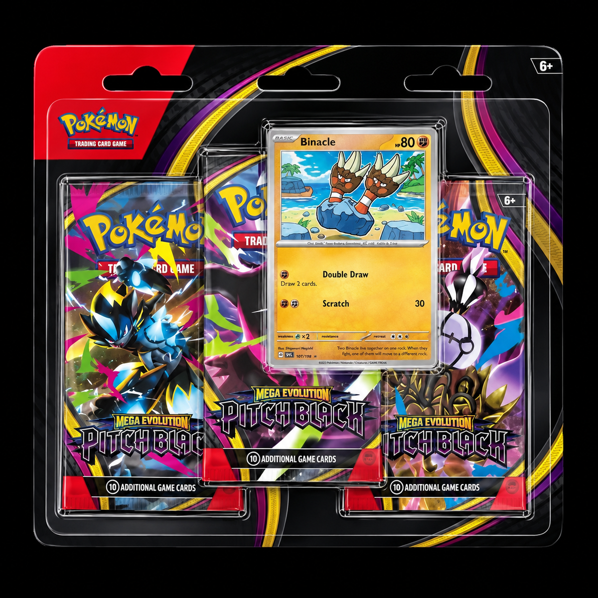 Pokémon TCG Mega Evolution Pitch Black 3-Pack Blister