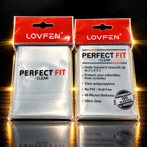 Two packs of LOVFEN clear protective card sleeves